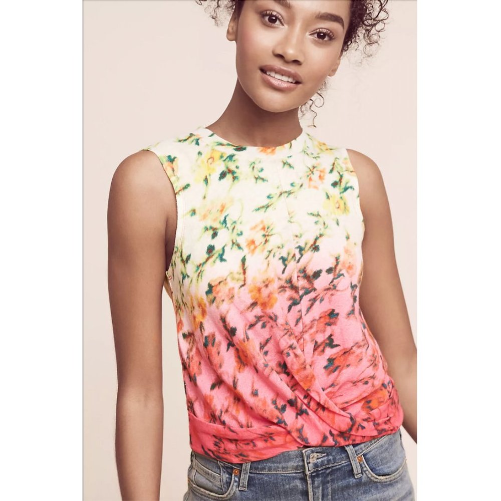 NWT Deletta Adaenia Twist-Front Top